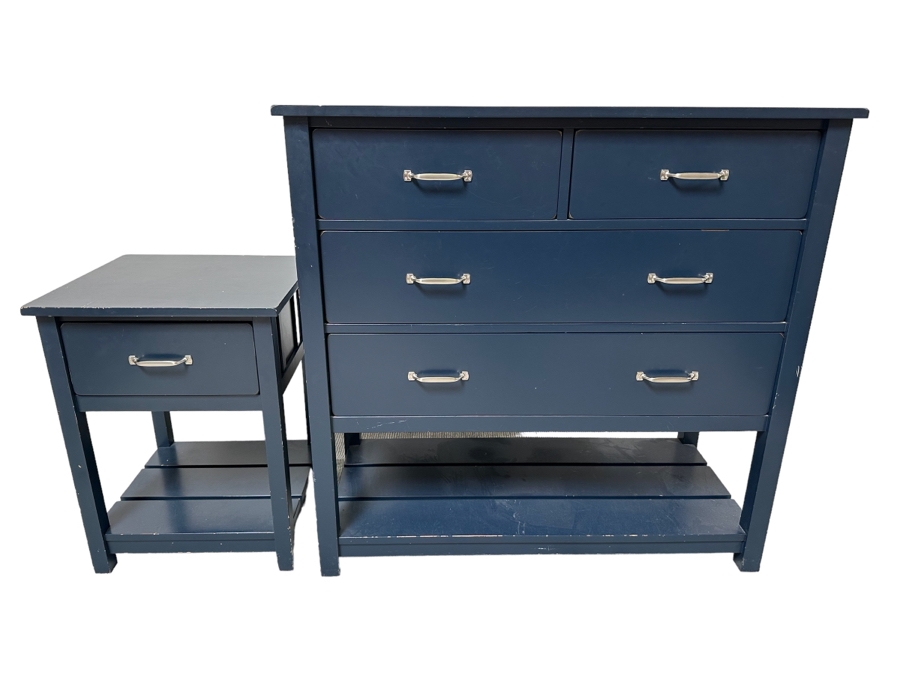 Pottery Barn Kids Dresser 42W X 20D X 40.5H And Matching Nightstand 19.5W X 19D X 26H [Photo 1]