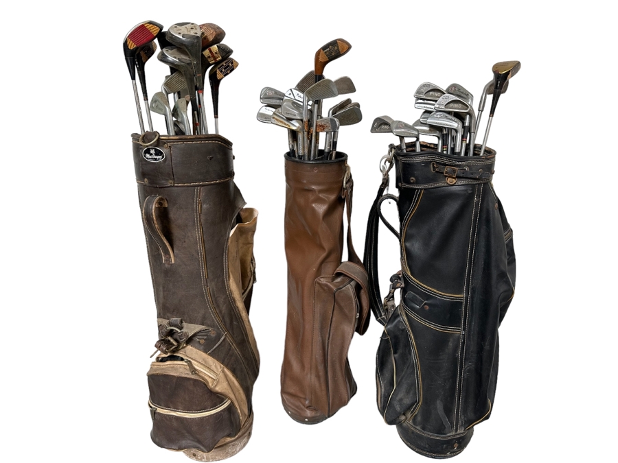 Three Sets Of Vintage Golf Clubs
