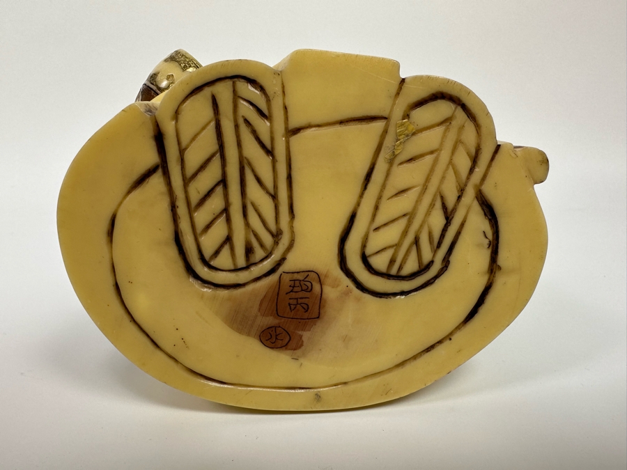 Vintage Chinese Resin Statue Of Shou Lao Longevity Figurine Signed On Bottom 10H [Photo 9]