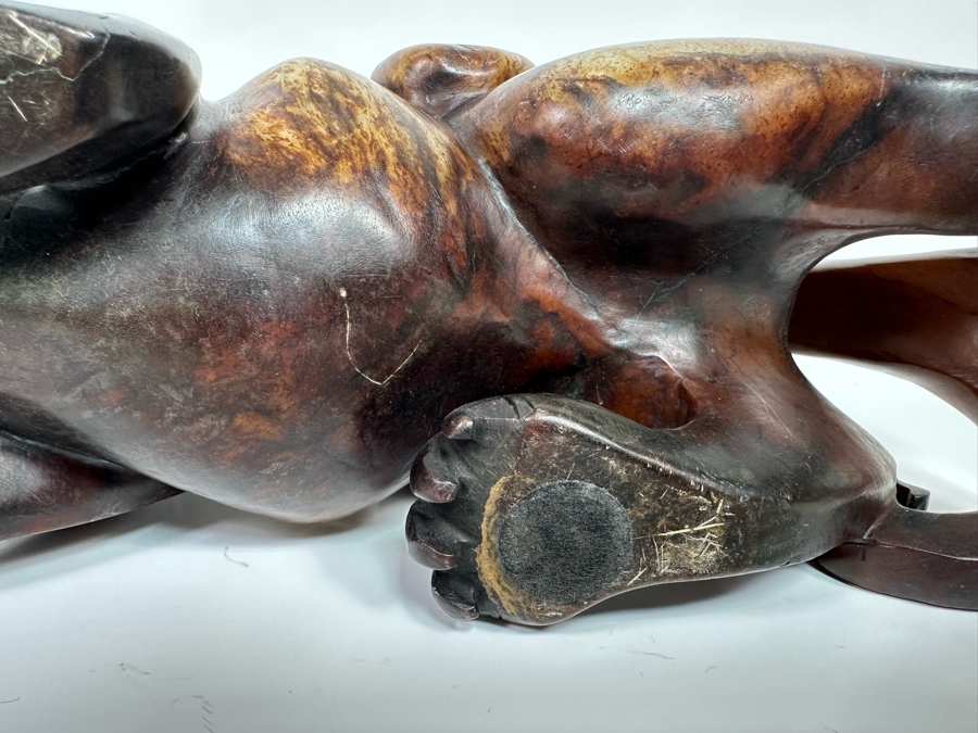 Vintage Chinese Carved Jade Stone Foo Dog 11W X 3.5D X 8.5H [Photo 18]