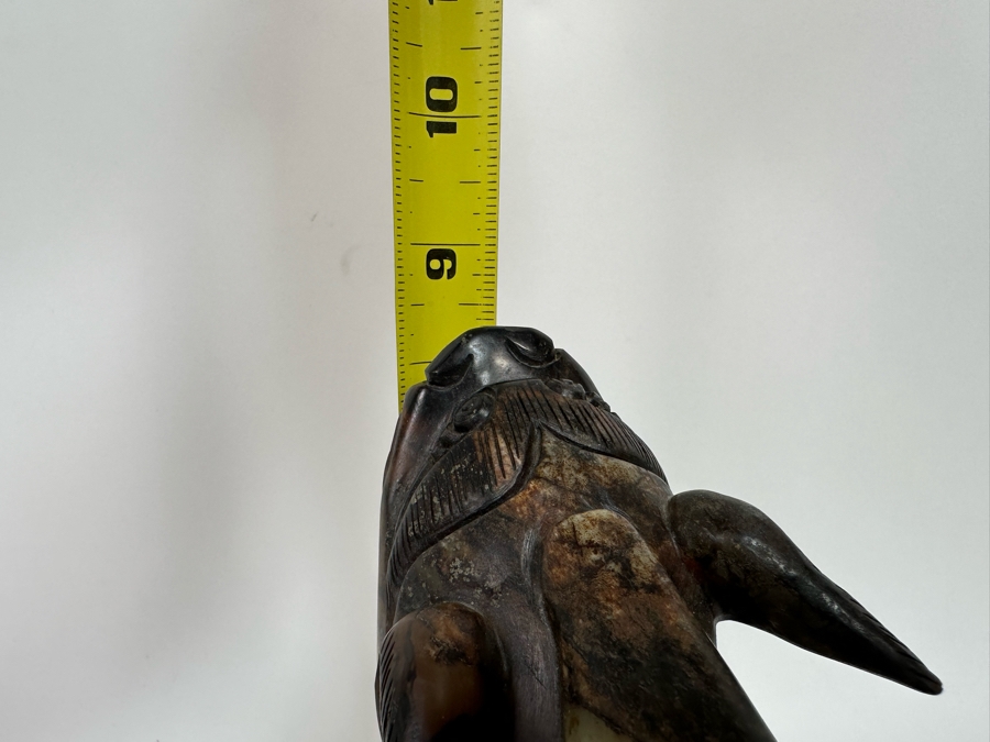 Vintage Chinese Carved Jade Stone Foo Dog 11W X 3.5D X 8.5H [Photo 20]