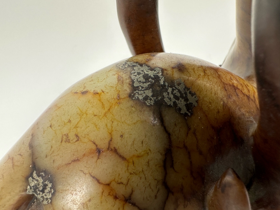 Vintage Chinese Carved Jade Stone Foo Dog 11W X 3.5D X 8.5H [Photo 15]