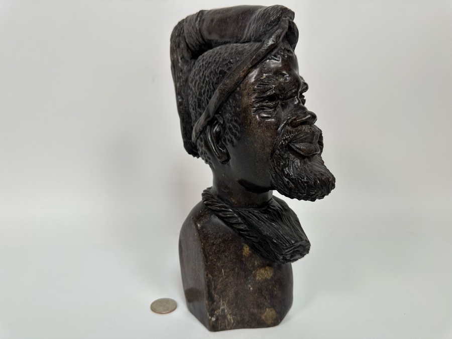 Vintage Caleb Samhere Carved Stone Shona Sculpture From Zimbabwe Africa 3W X 6.5D X 10.5H [Photo 4]