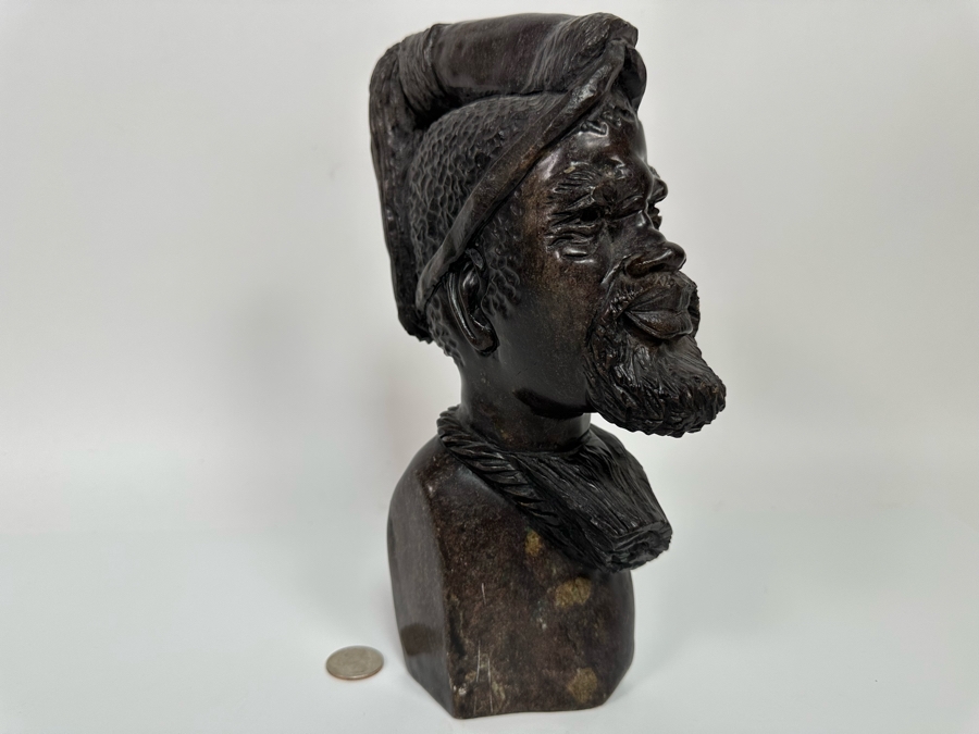 Vintage Caleb Samhere Carved Stone Shona Sculpture From Zimbabwe Africa 3W X 6.5D X 10.5H [Photo 5]