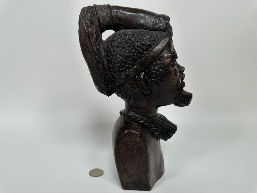 Vintage Caleb Samhere Carved Stone Shona Sculpture From Zimbabwe Africa 3W X 6.5D X 10.5H [Photo 9]