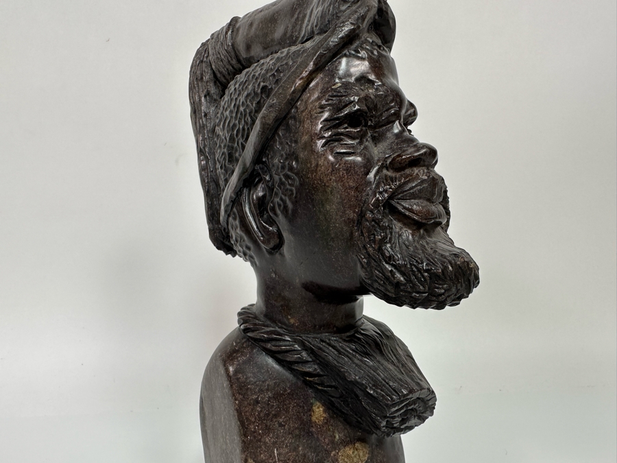 Vintage Caleb Samhere Carved Stone Shona Sculpture From Zimbabwe Africa 3W X 6.5D X 10.5H [Photo 6]