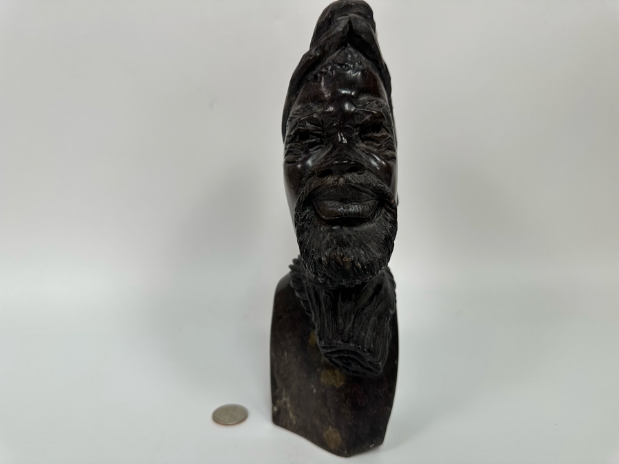Vintage Caleb Samhere Carved Stone Shona Sculpture From Zimbabwe Africa 3W X 6.5D X 10.5H [Photo 3]