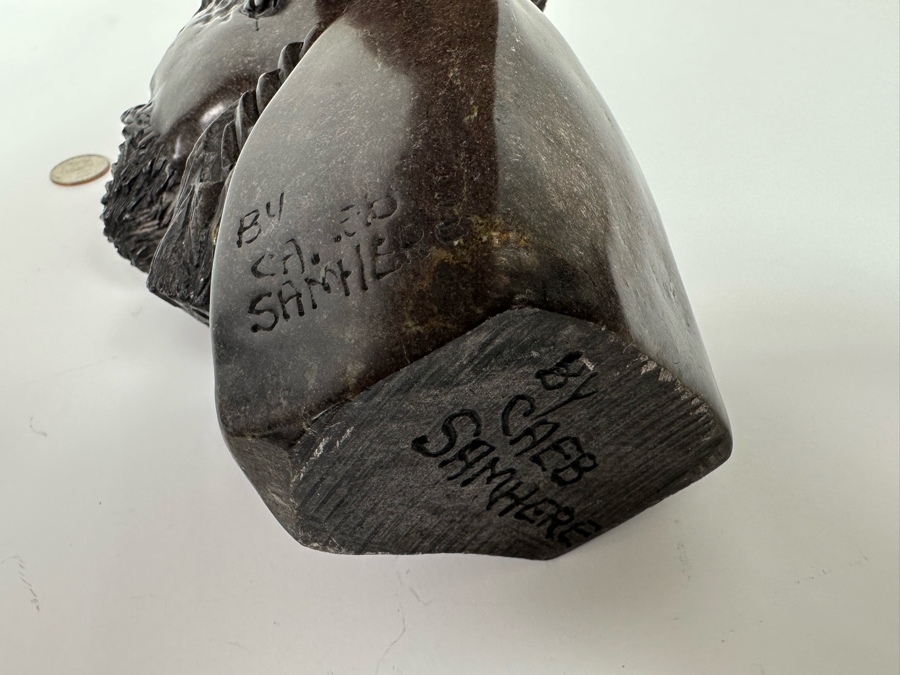 Vintage Caleb Samhere Carved Stone Shona Sculpture From Zimbabwe Africa 3W X 6.5D X 10.5H [Photo 15]