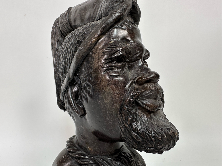Vintage Caleb Samhere Carved Stone Shona Sculpture From Zimbabwe Africa 3W X 6.5D X 10.5H [Photo 7]