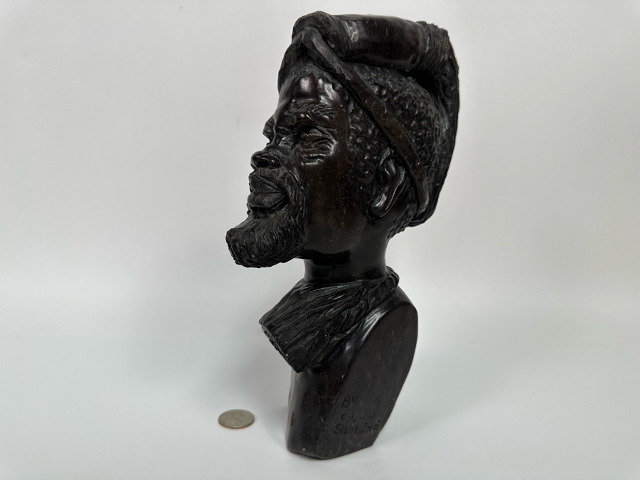 Vintage Caleb Samhere Carved Stone Shona Sculpture From Zimbabwe Africa 3W X 6.5D X 10.5H [Photo 13]