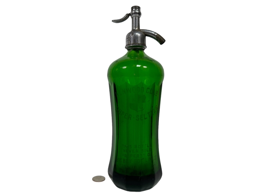 Vintage Green Kenwood Club Super Seltzer Bottle 12H [Photo 1]