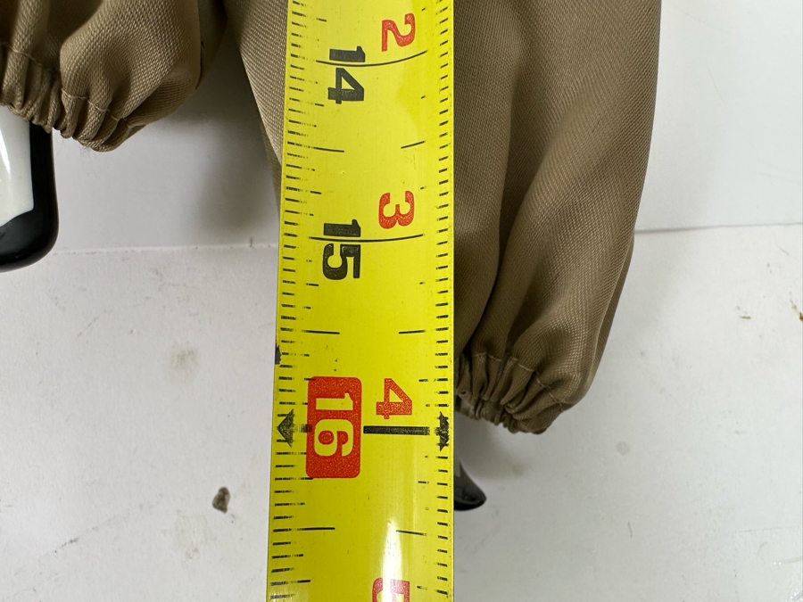 Vintage Hand Painted Porcelain Doll With Feathers 16L [Photo 8]