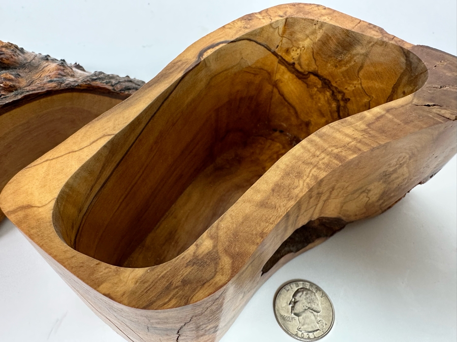 Organic Olive Wood Hand Made Box 6.5W X 4D X 4.5H [Photo 8]