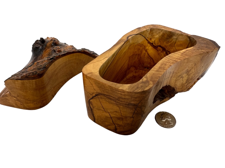 Organic Olive Wood Hand Made Box 6.5W X 4D X 4.5H [Photo 2]