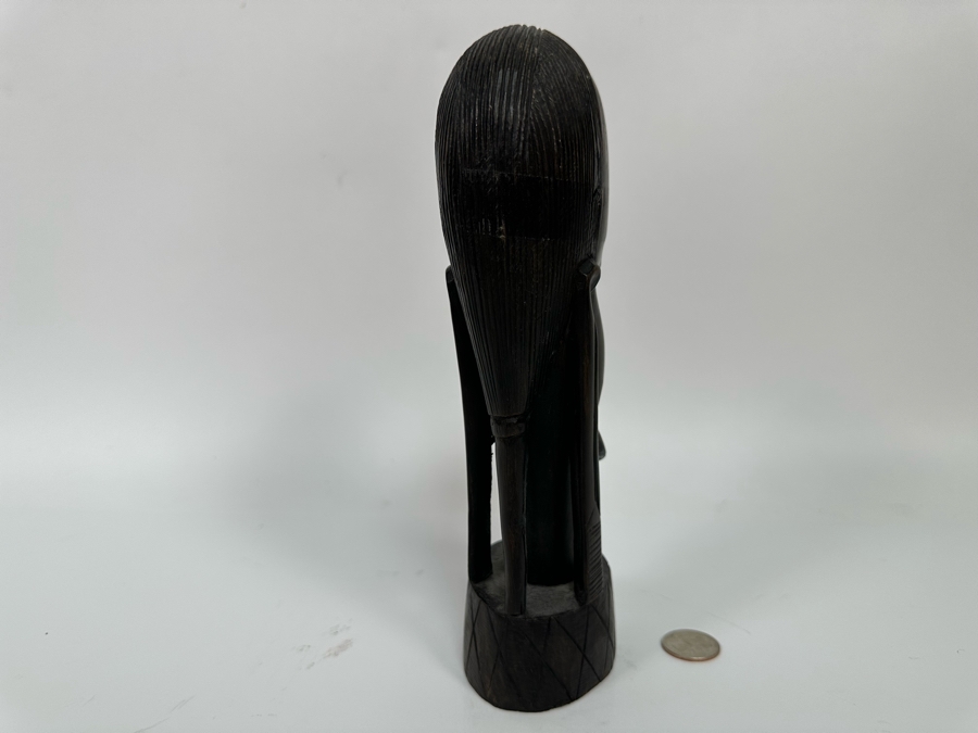 Hand Carved African Hardwood Bust Sculpture 9.5H [Photo 7]