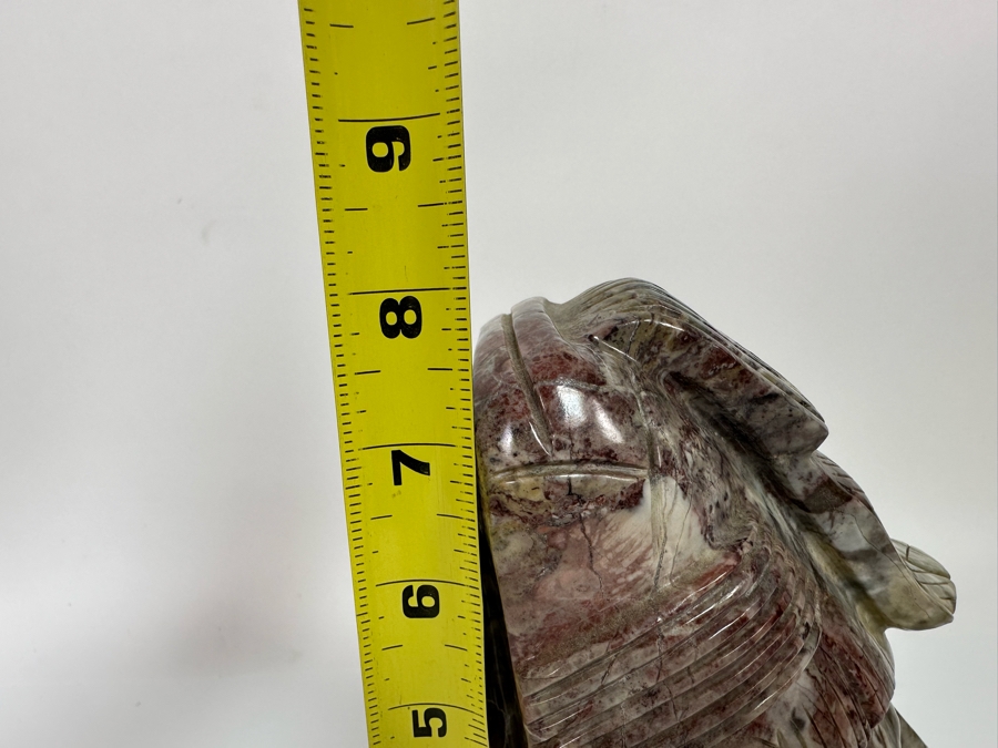 Vintage Mayan Indian Carved Stone Bust Sculpture 4.5W X 4.5D X 8H [Photo 17]