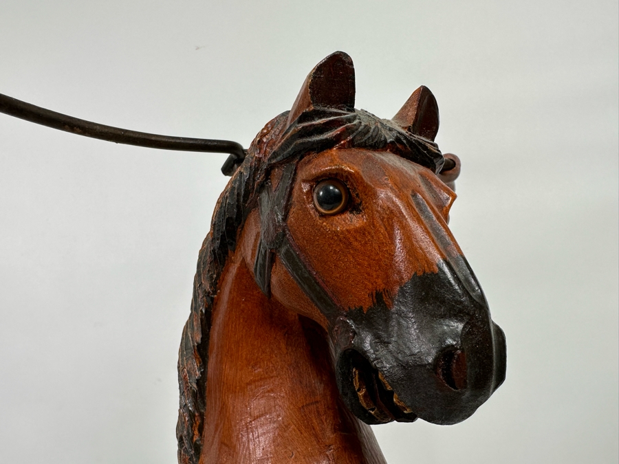 Wooden And Metal Decorative Horse Child's Tricycle Pedal Toy 22W X 13D X 22H [Photo 9]