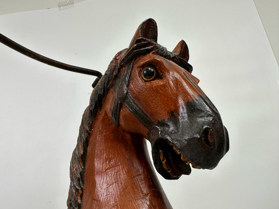 Wooden And Metal Decorative Horse Child's Tricycle Pedal Toy 22W X 13D X 22H [Photo 8]