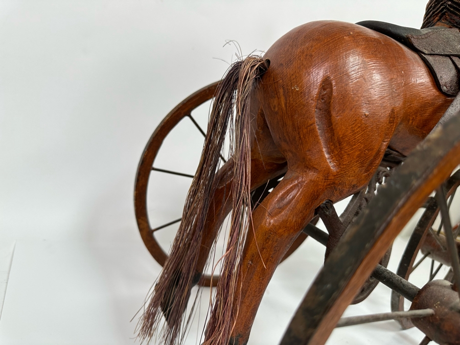 Wooden And Metal Decorative Horse Child's Tricycle Pedal Toy 22W X 13D X 22H [Photo 6]