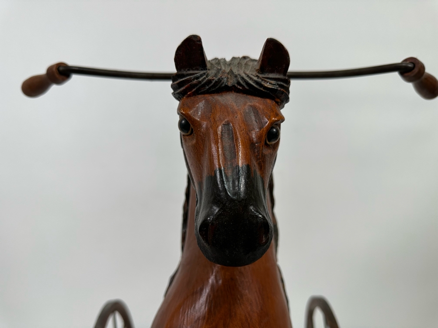 Wooden And Metal Decorative Horse Child's Tricycle Pedal Toy 22W X 13D X 22H [Photo 10]