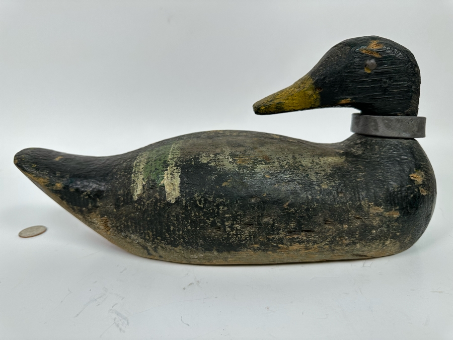 Antique Carved Wooden Duck Decoy 14W X 5D X 7H [Photo 6]