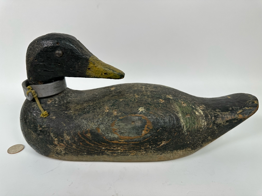 Antique Carved Wooden Duck Decoy 14W X 5D X 7H [Photo 3]