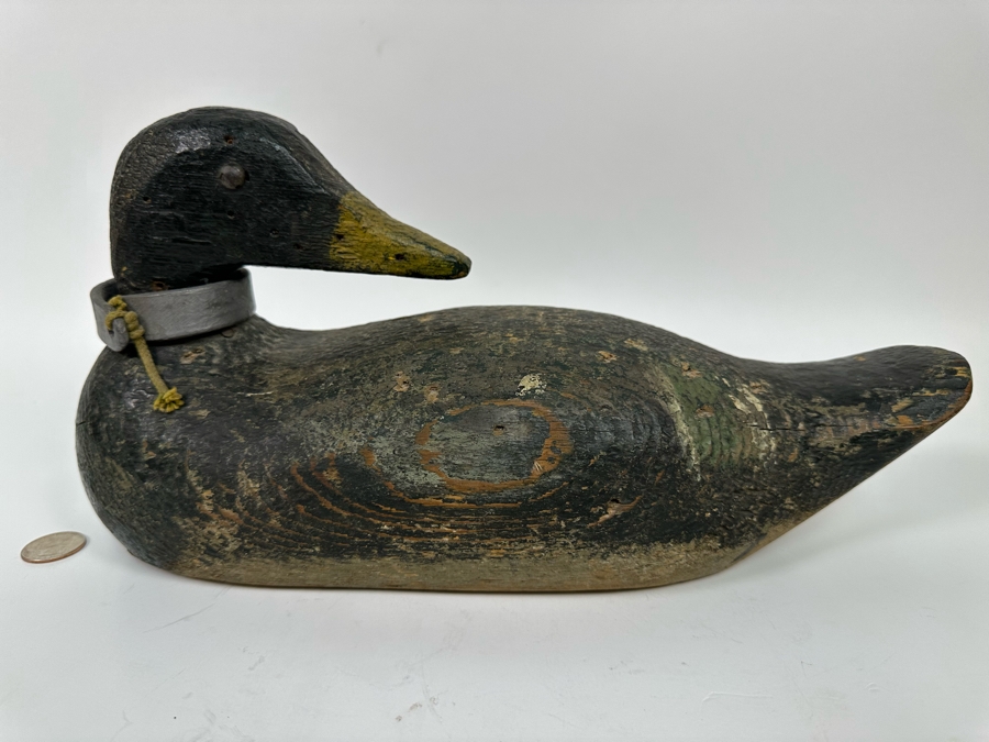 Antique Carved Wooden Duck Decoy 14W X 5D X 7H [Photo 2]