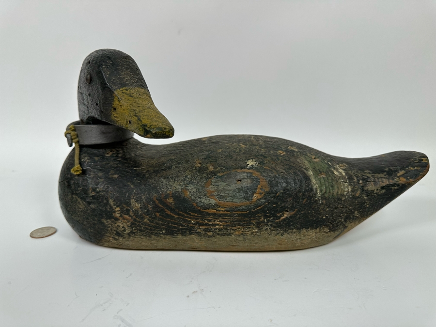 Antique Carved Wooden Duck Decoy 14W X 5D X 7H [Photo 4]