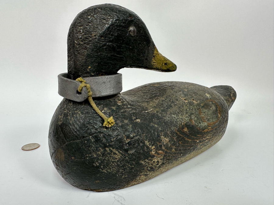 Antique Carved Wooden Duck Decoy 14W X 5D X 7H [Photo 5]