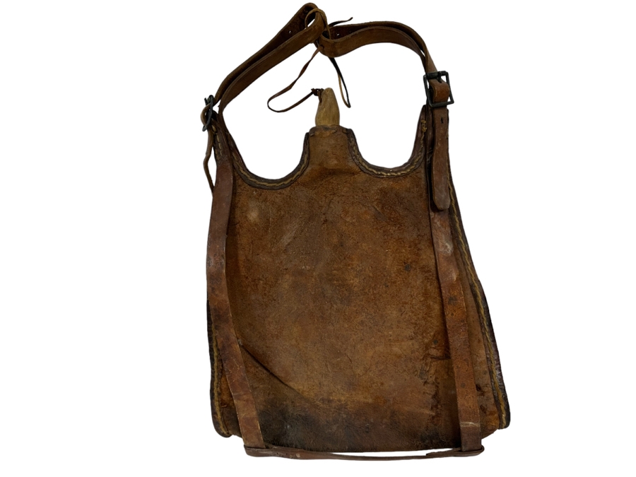 Antique Leather Bota Bag Wineskin Canteen Bag For Carrying Wine Or ...