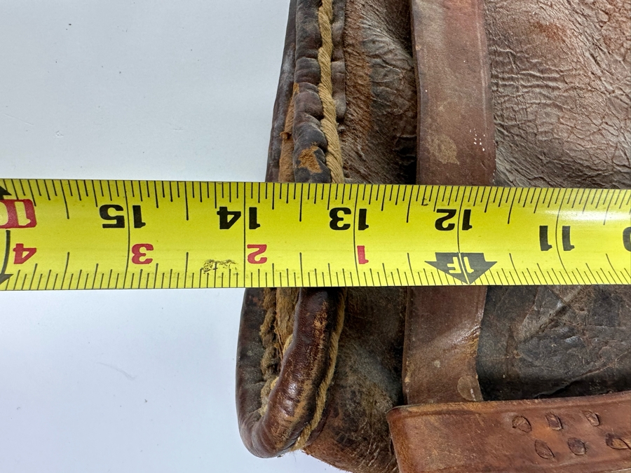 Antique Leather Bota Bag Wineskin Canteen Bag For Carrying Wine Or Water 14W X 18H [Photo 11]