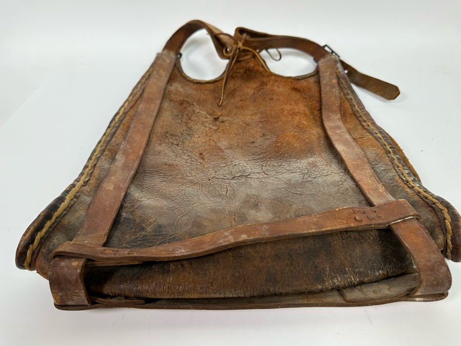 Antique Leather Bota Bag Wineskin Canteen Bag For Carrying Wine Or Water 14W X 18H [Photo 6]