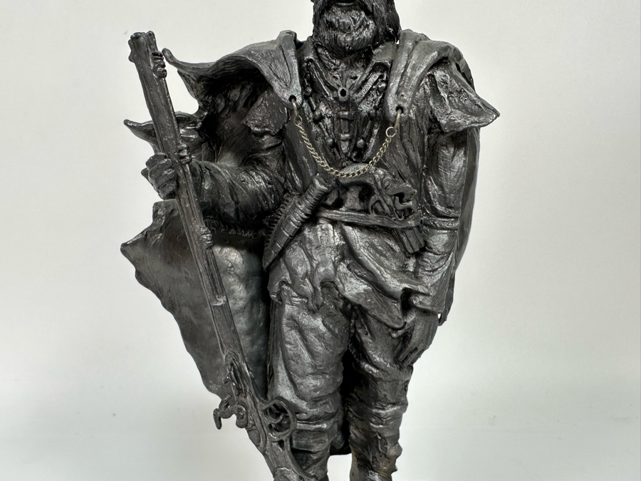 Michael Ricker Limited Edition Pewter Sculpture Titled Mountain Man Signed Ricker 1996 128/350 12H [Photo 5]
