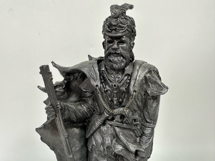 Michael Ricker Limited Edition Pewter Sculpture Titled Mountain Man Signed Ricker 1996 128/350 12H [Photo 4]