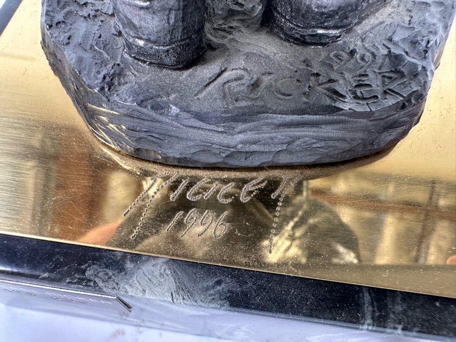 Michael Ricker Limited Edition Pewter Sculpture Titled Mountain Man Signed Ricker 1996 128/350 12H [Photo 10]