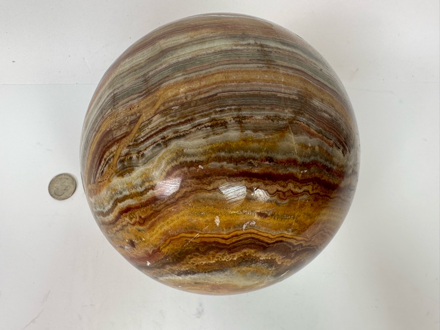 Large Banded Brown Agate Sphere 6W [Photo 5]