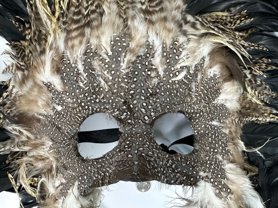 Handmade Feather Mask 21W X 16H [Photo 5]