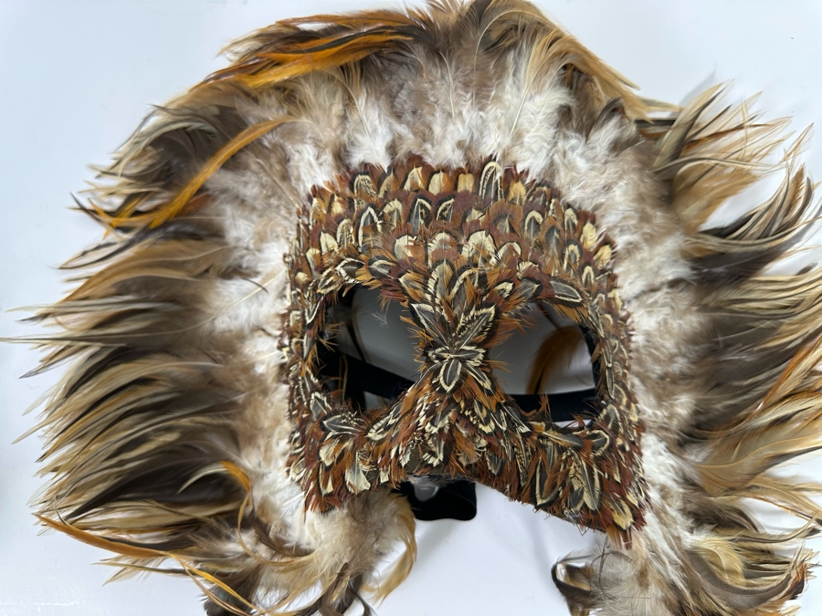 Handmade Feather Mask 16W X 12H [Photo 7]