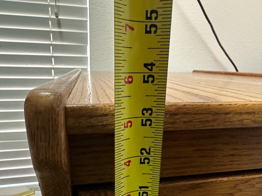 Pair Of Oak Vertical Filing Cabinets 53H [Photo 10]