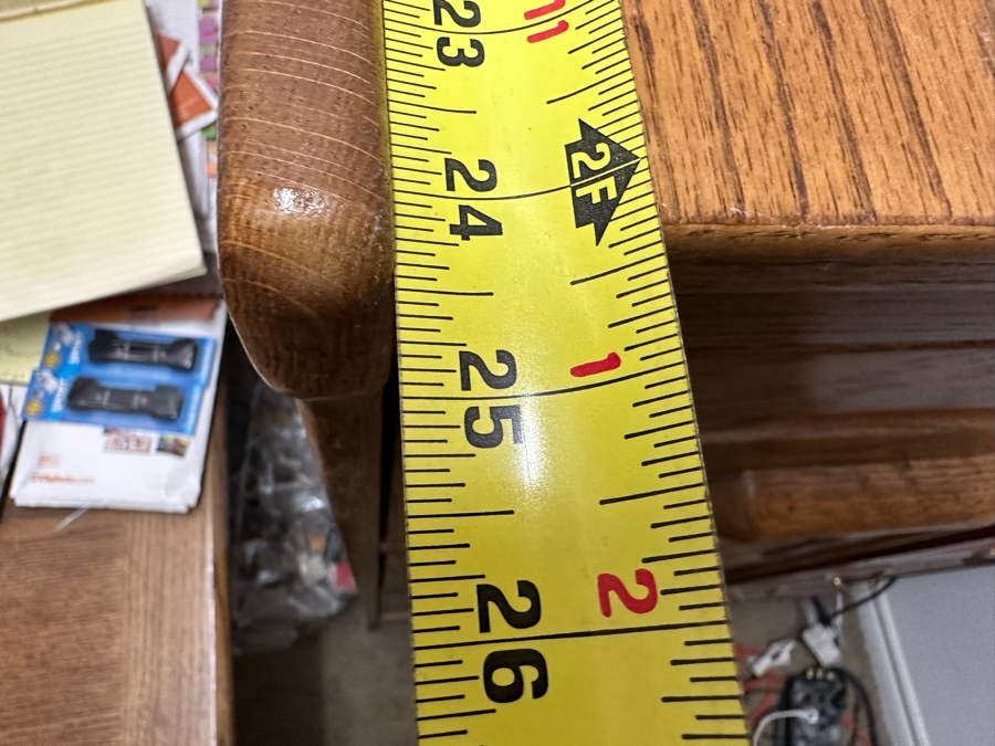 Pair Of Oak Vertical Filing Cabinets 53H [Photo 9]