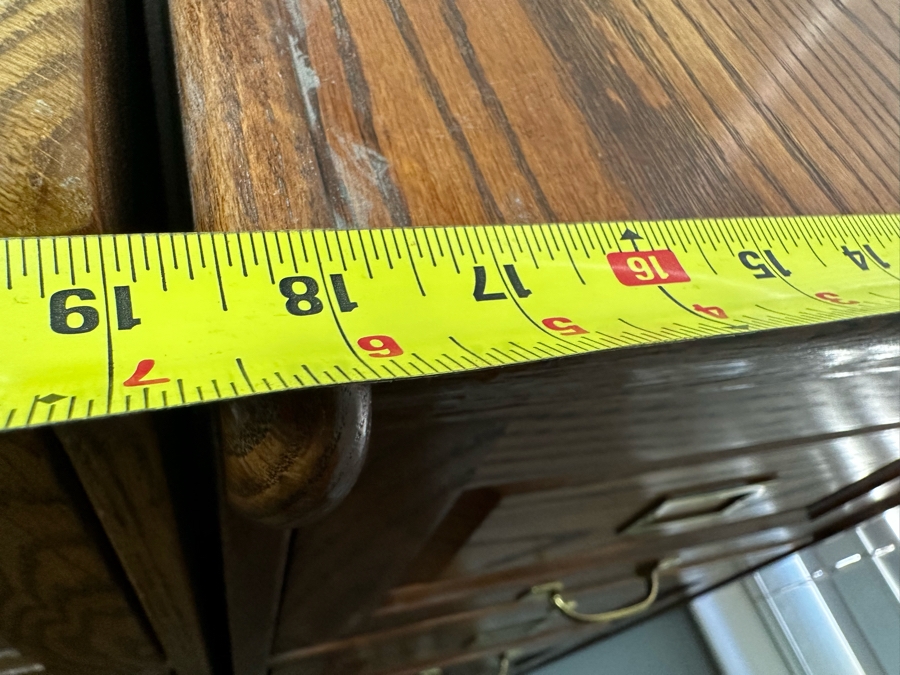 Pair Of Oak Vertical Filing Cabinets 53H [Photo 11]