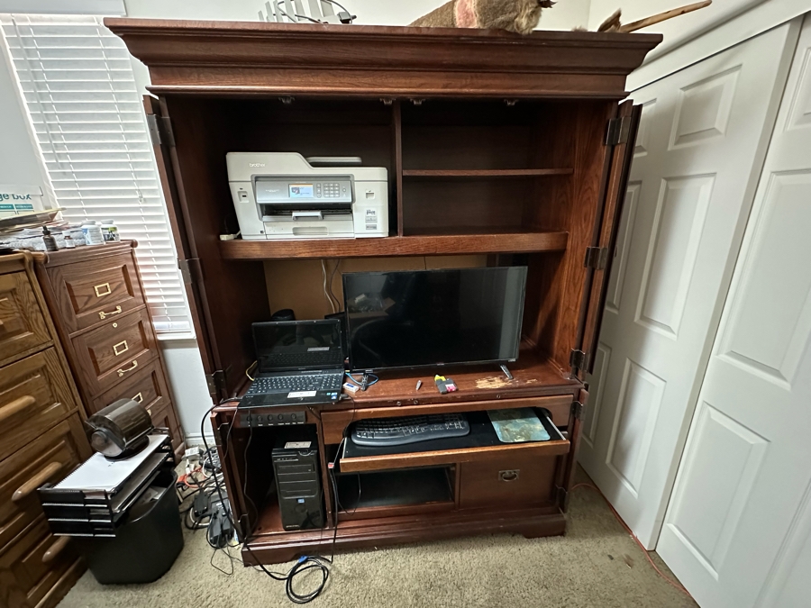 Arts & Crafts Style Armoire Cabinet 60W X 27D X 78H [Photo 4]