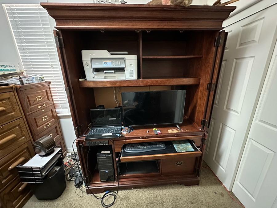 Arts & Crafts Style Armoire Cabinet 60W X 27D X 78H [Photo 5]