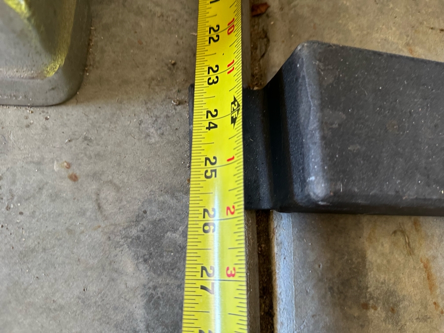 Uddeholm Sweden Competition Olympic Weights Bumper Plates With Metal Rack Plus Chrome Stand With Two 89” Long Aluminum Weight Bars And One Chrome Curling Bar [Photo 14]