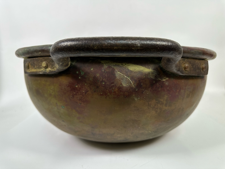 Antique Authentic Large Copper Candy Confectionery Making Cook Pot With Handles Heavy 28W X 21D X 10H [Photo 9]