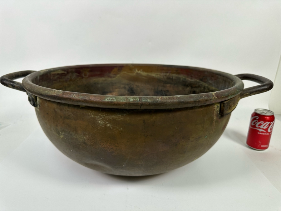 Antique Authentic Large Copper Candy Confectionery Making Cook Pot