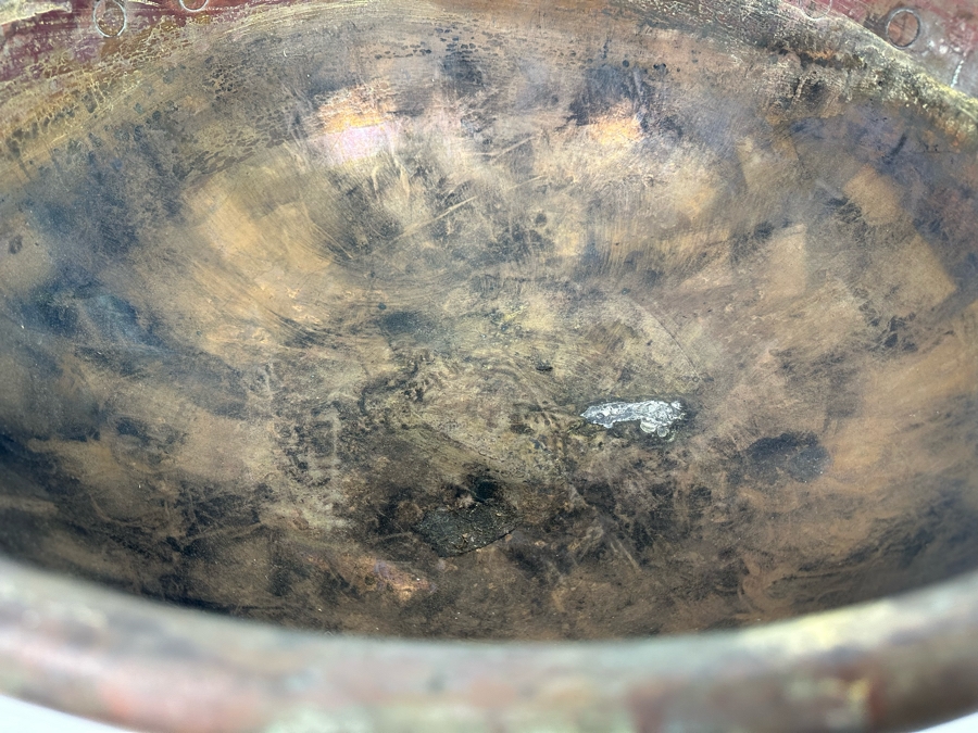 Antique Authentic Large Copper Candy Confectionery Making Cook Pot With Handles Heavy 28W X 21D X 10H [Photo 5]