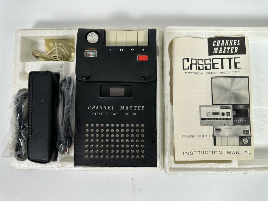 Last Minute Add - New Old Stock Channel Master Portable Cassette Tape Recorder Model 6300 [Photo 2]