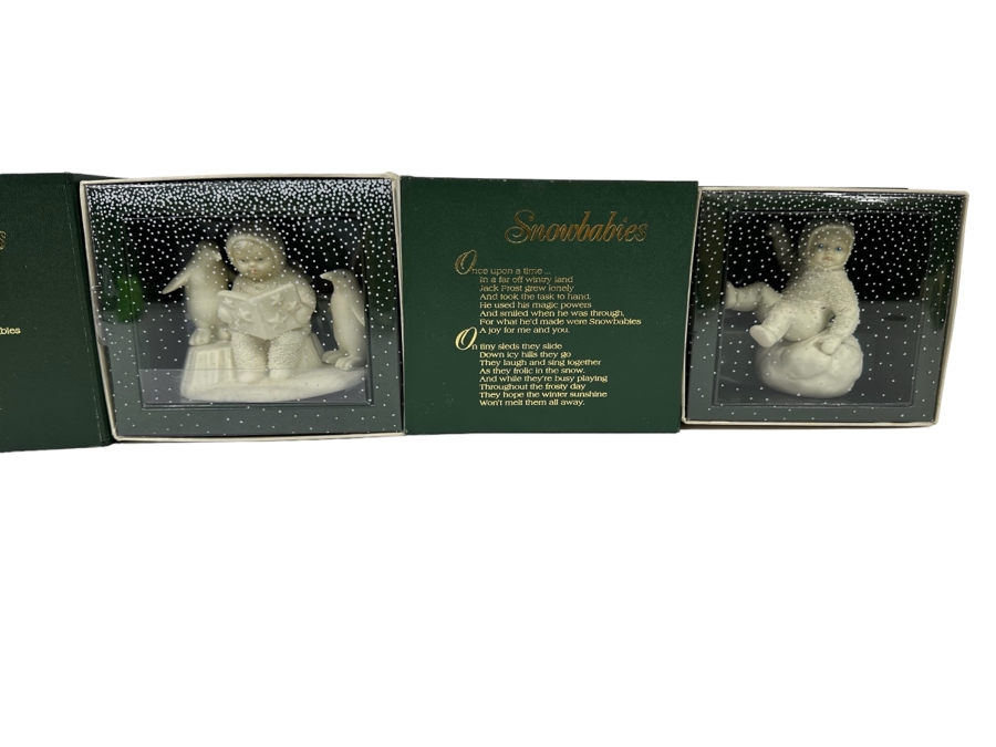 Last Minute Add - Pair Of Department 56 Winter Tales Of The Snowbabies Christmas Ornaments [Photo 1]