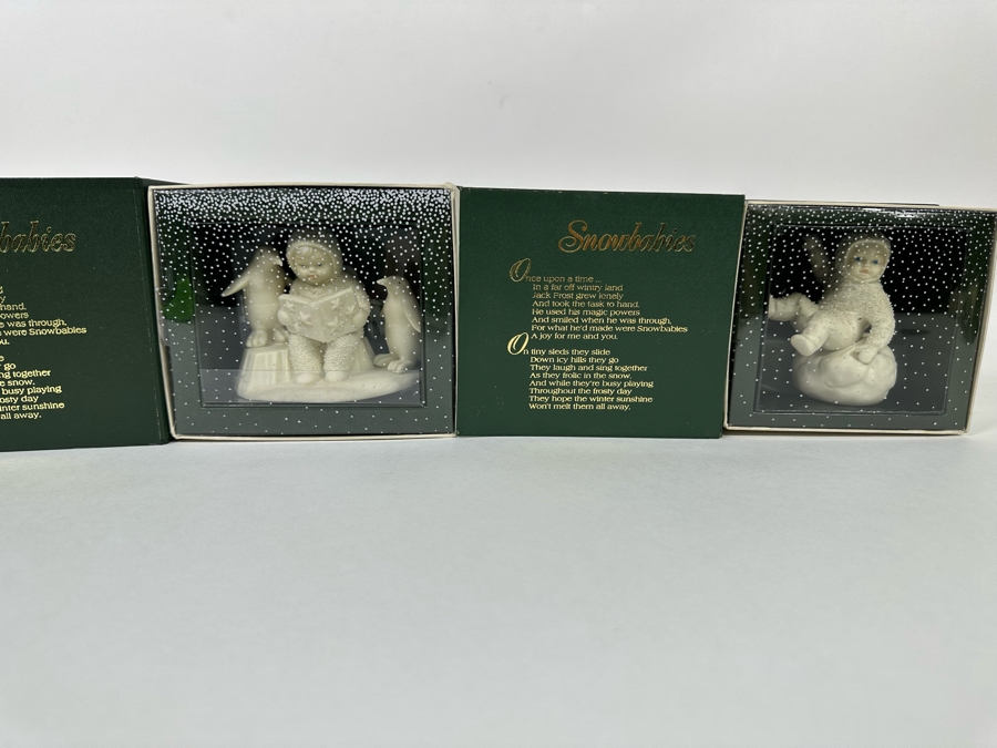 Last Minute Add - Pair Of Department 56 Winter Tales Of The Snowbabies Christmas Ornaments [Photo 2]
